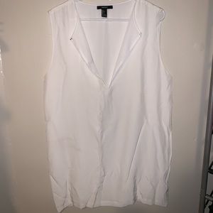 White V neck beach cover up/ Dress